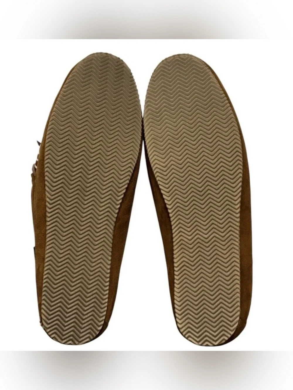 NEW Polo Ralph Lauren Men's Suede Moccasin Slippers Brown Size 13 House Shoes